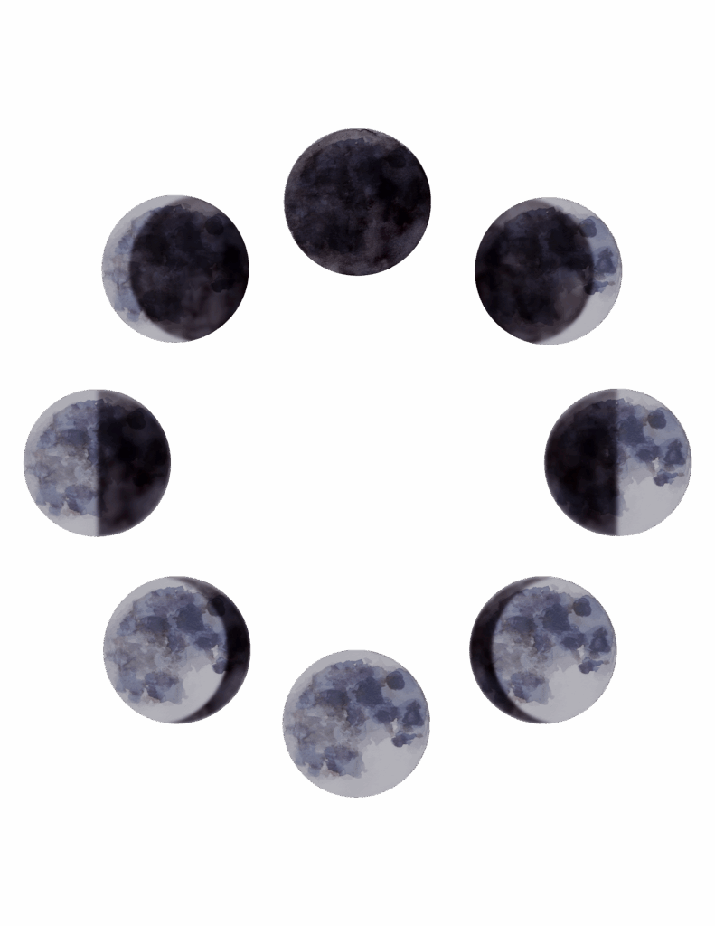 Die acht Mondphasen spirituell verstehen - Von Neumond bis Vollmond Zyklus